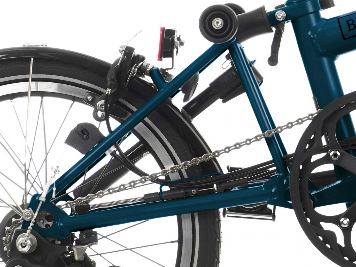 Brompton Achterframe C Line Staal Zijdeglans Ocean Blue