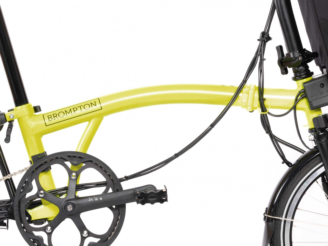 Brompton Electric C Line Hoofd- en Voorframe Yuzu Lime