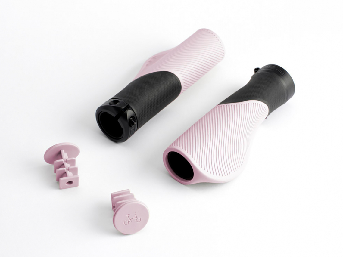 Brompton Handvatten Ergonomic Zwart-Roze