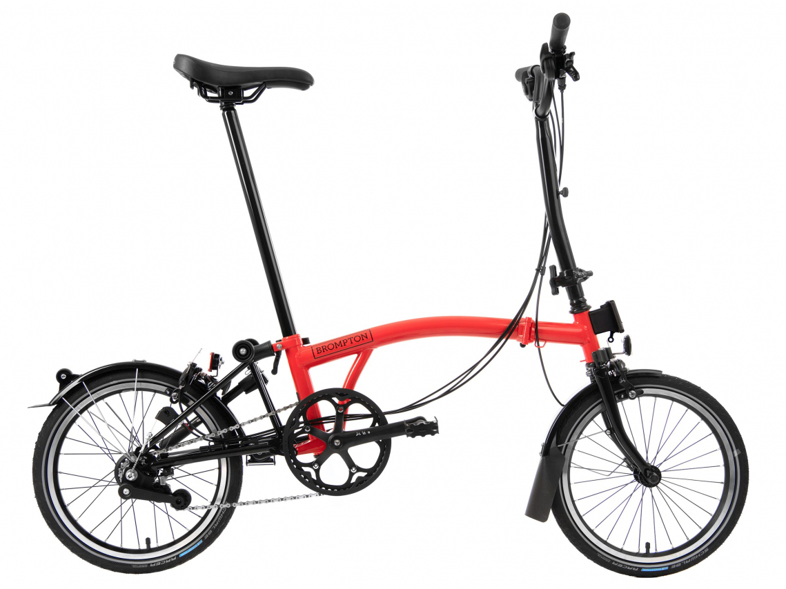 Vélo Pliant Brompton H6R 6 Vitesses - Occasion En Bon état - Couleur Orange