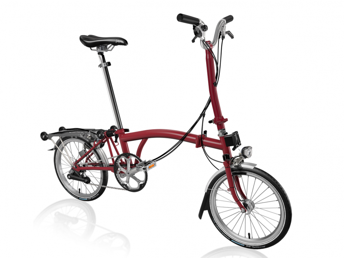 Brompton C Line Explore Hoog met Rack Huis Rood