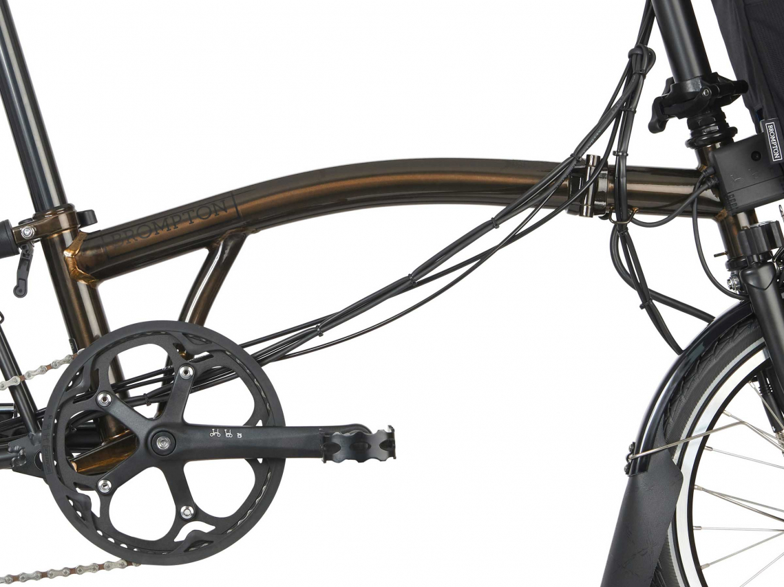 Brompton Electric C Line Hoofd- en Voorframe Black Lacquer
