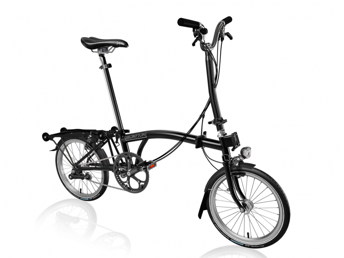 Brompton C Line Black Edition Explore Hoog met Rack Zwart