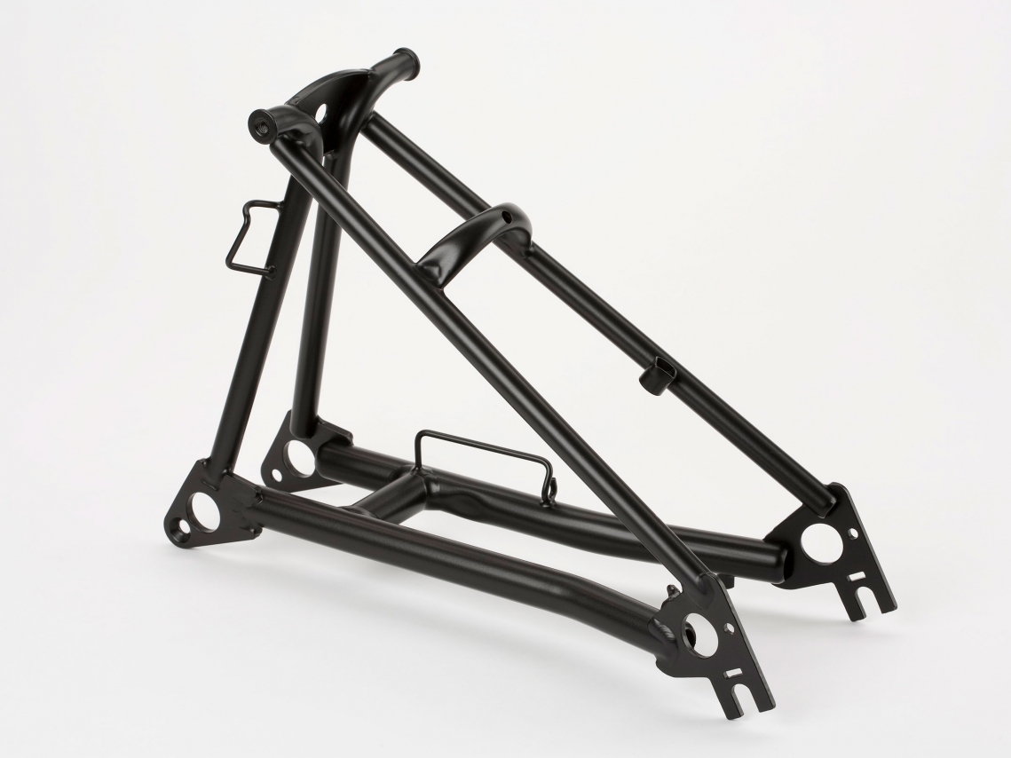 Brompton Achterframe Staal Glansgelakt Zwart