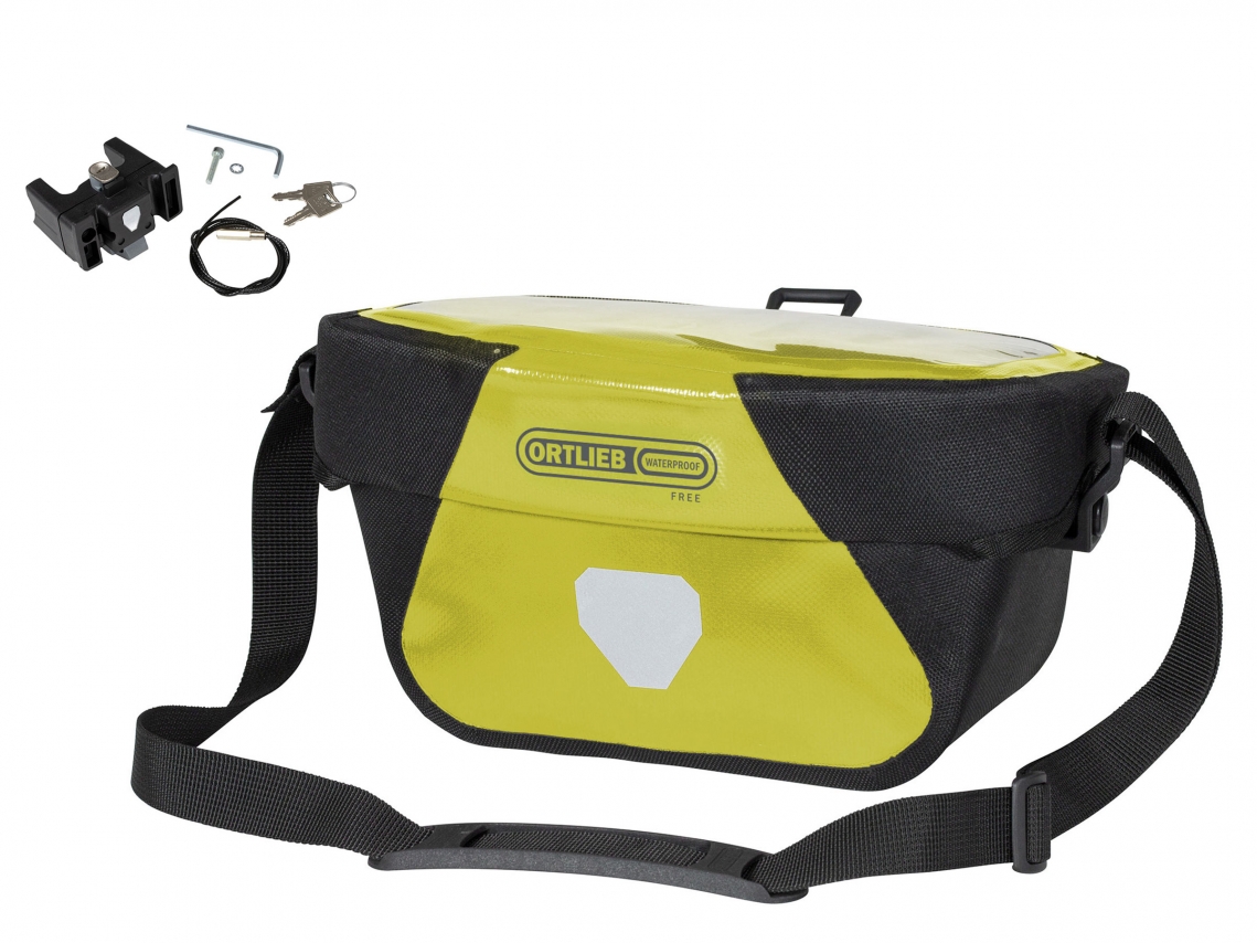 Ortlieb Stuurtas Ultimate Six Free 5L Stervrucht-Zwart incl. Stuurhouder