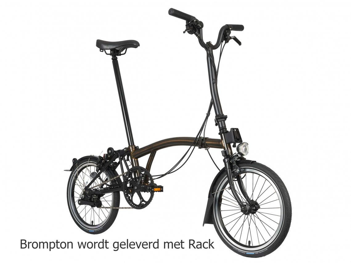 Brompton C Line Explore Hoog met Rack Black Lacquer