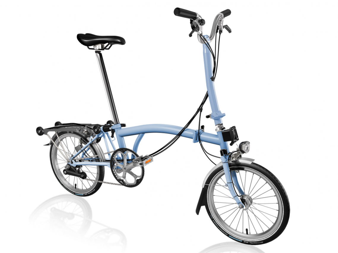 Brompton H6R 2021 Vouwfiets Wolken blauw