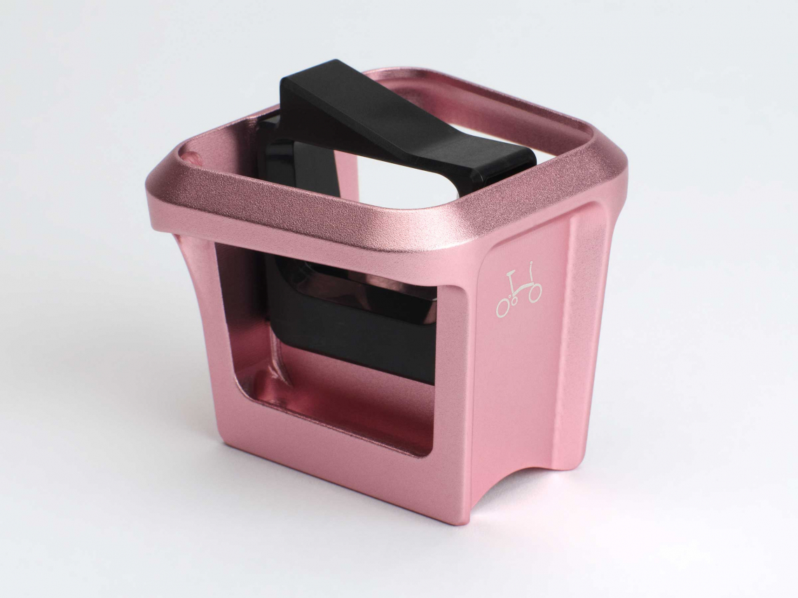 Brompton Bagageclip Gesmeed Aluminium Pink