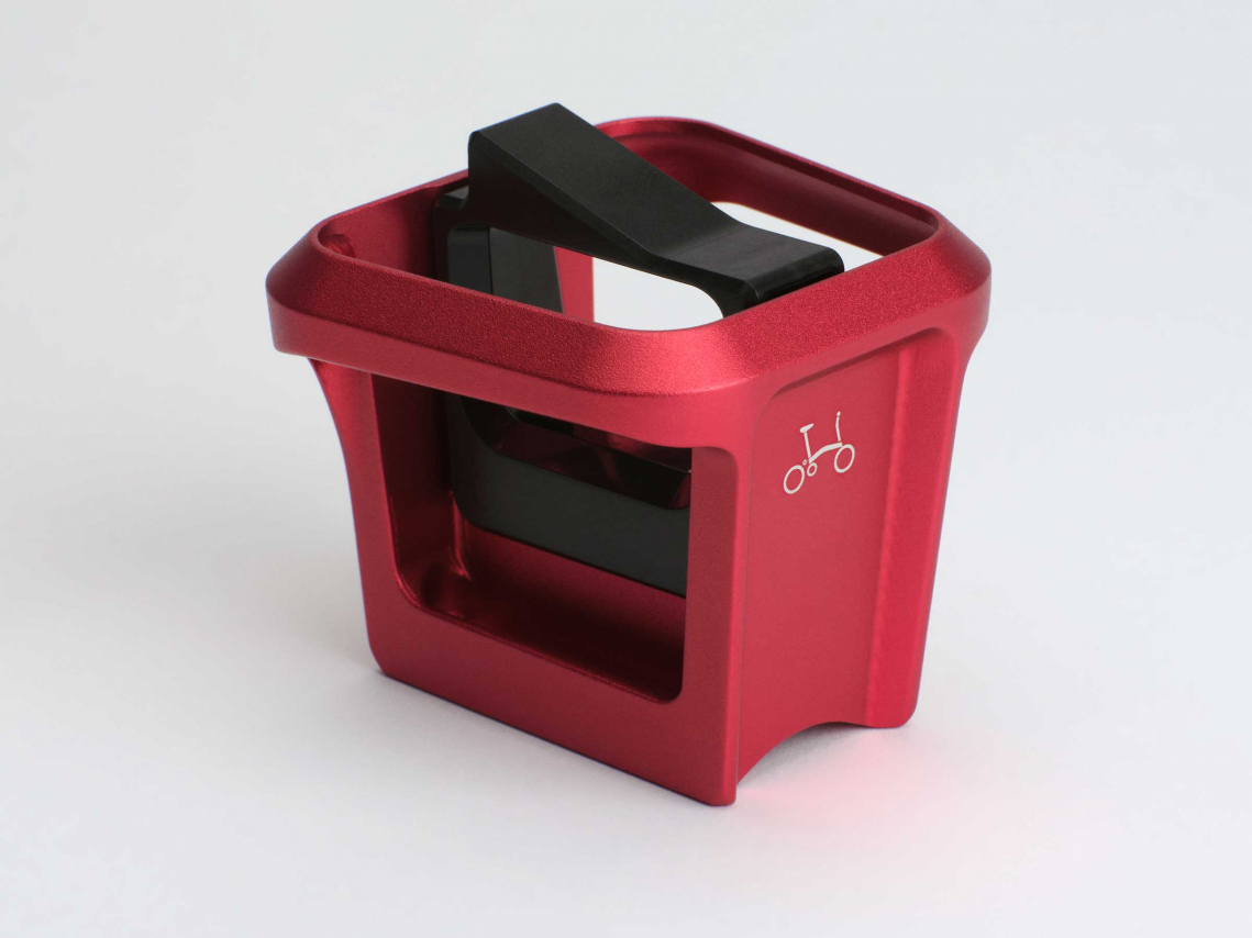 Brompton Bagageclip Gesmeed Aluminium Red