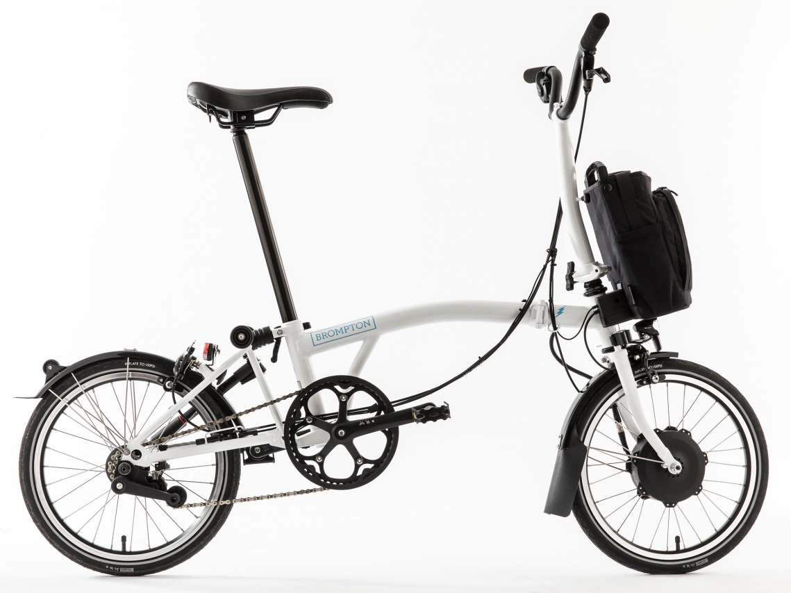 Brompton M6L Vouwfiets Wit Glans EB-M6LN-WHg-WHg-SPT-AVY-REV - Vlerick Fietsen