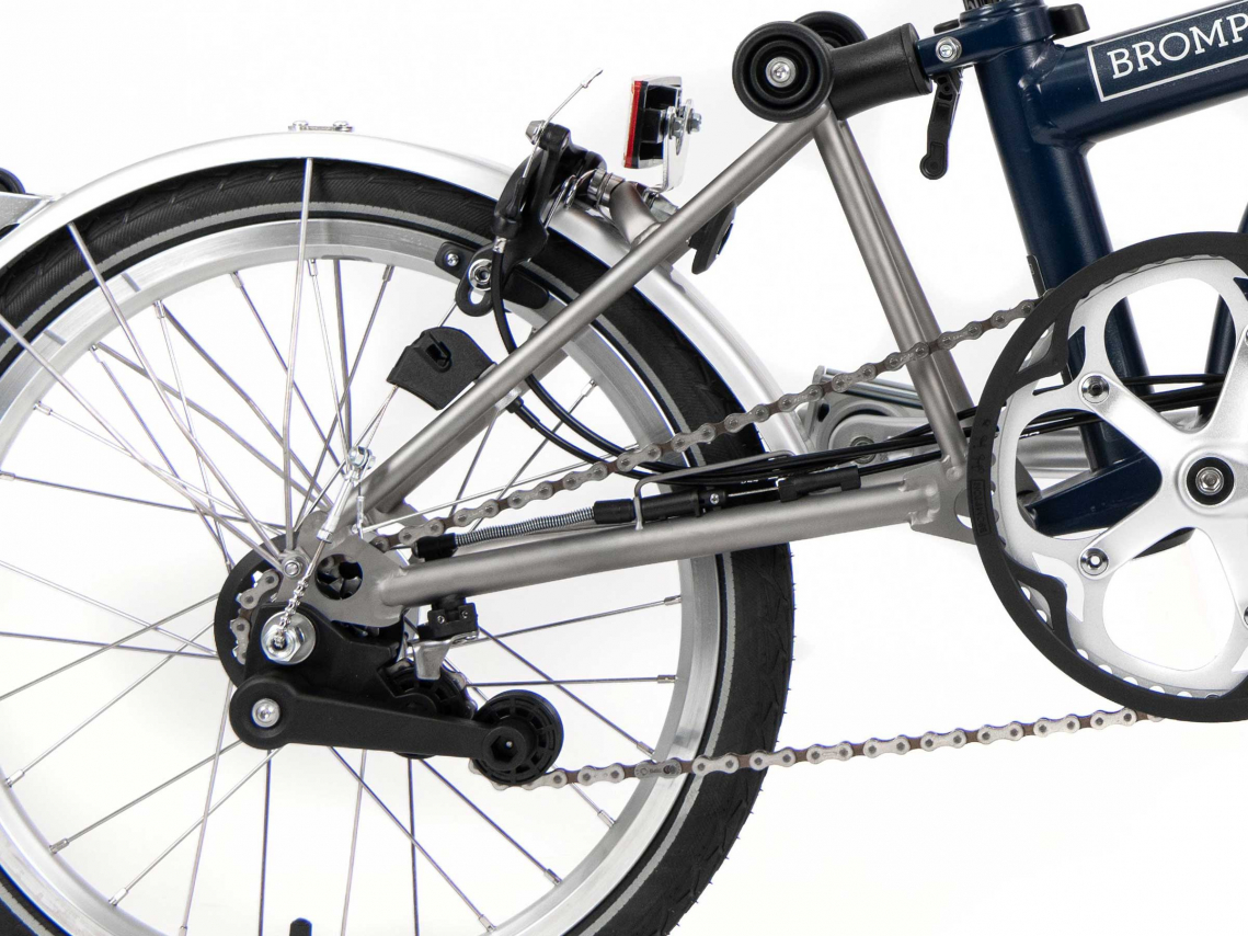 Brompton Achterframe Titanium