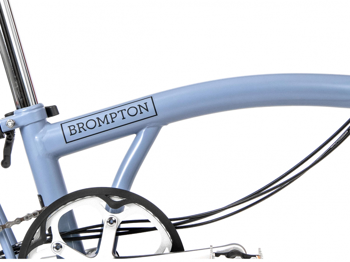 Brompton M6Rx Vouwfiets Wolken blauw - Titanium