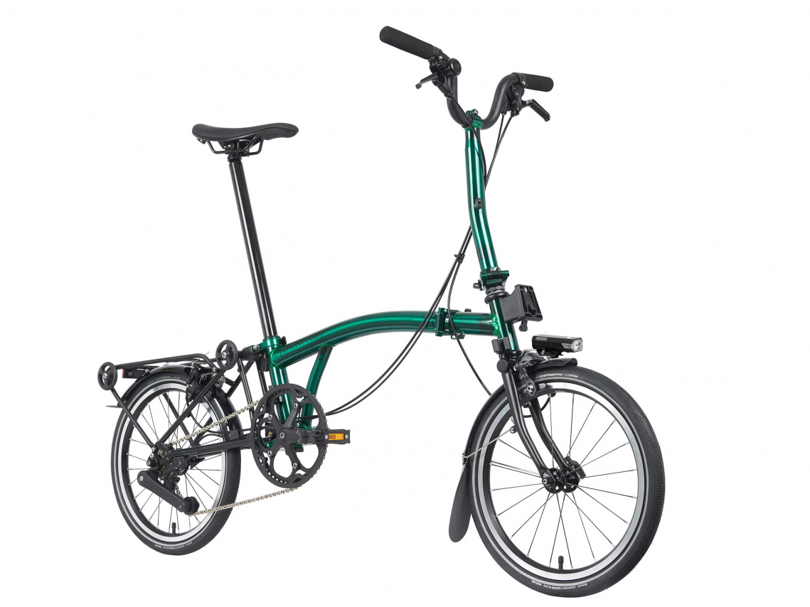 Brompton P Line Urban Midden met Rack Emerald Lacquer