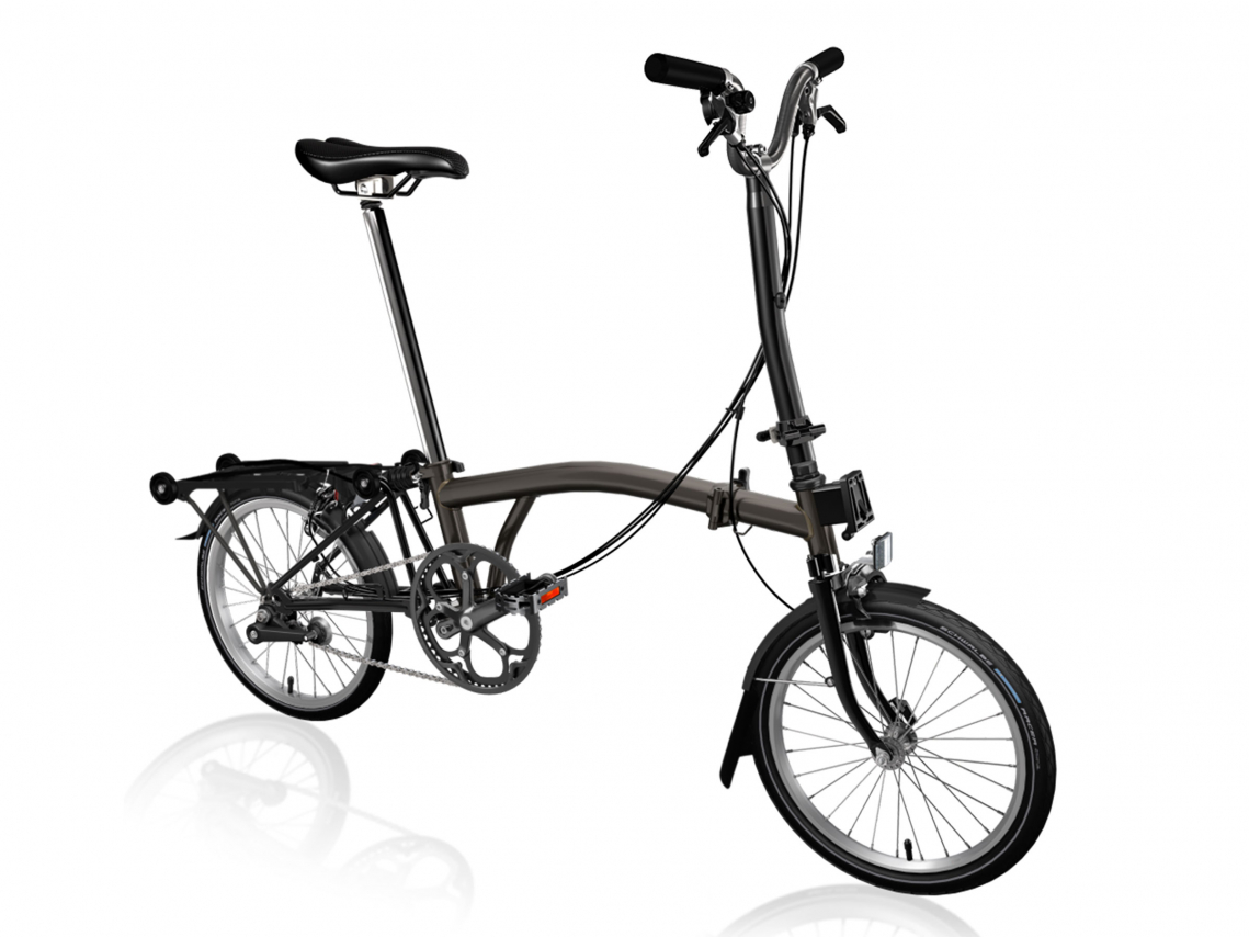 Brompton C Line Black Edition Explore Hoog met Rack Black Lacquer