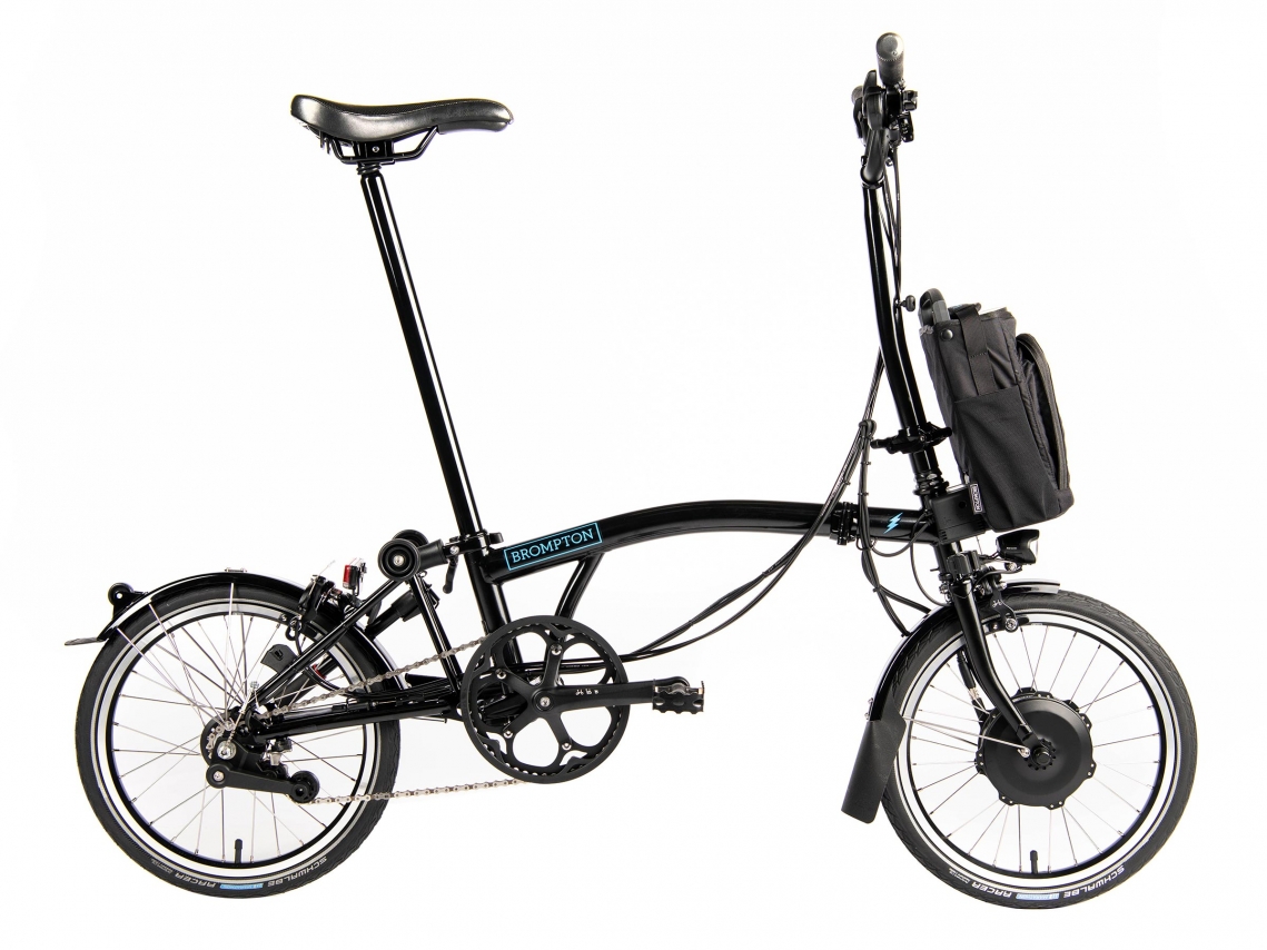 Initiatief Zwitsers regering Brompton Electric H6L Vouwfiets Zwart EB-BKgl-BKgl-AVY-REV - Vlerick Fietsen