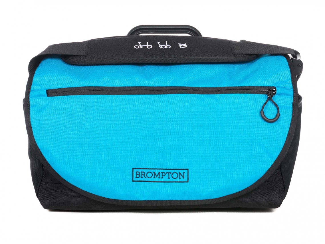 Brompton S-Bag incl. Frame & Regenhoes Zwart-Lagune Blauw