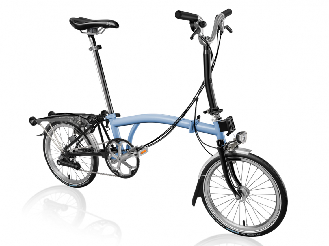 Brompton M6R 2021 Vouwfiets Wolken Blauw - Zwart