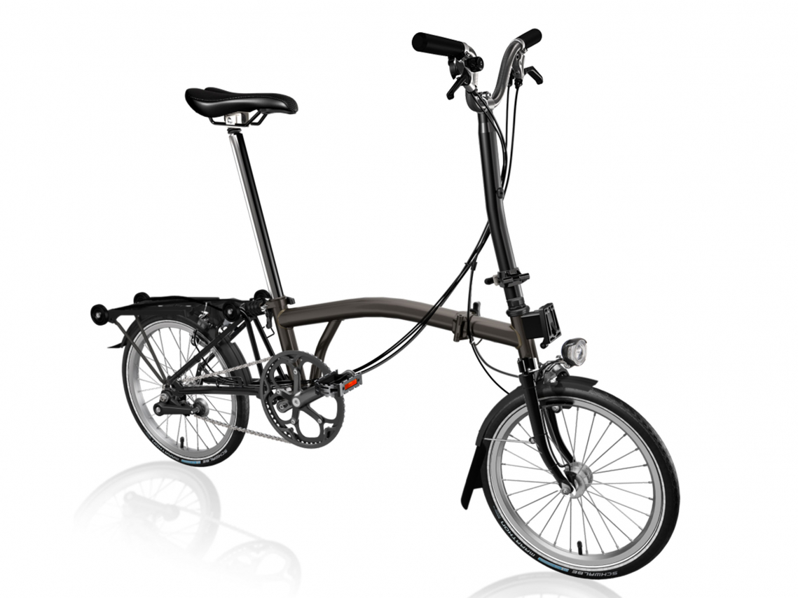 Brompton C Line Black Edition Explore Hoog met Rack Black Lacquer