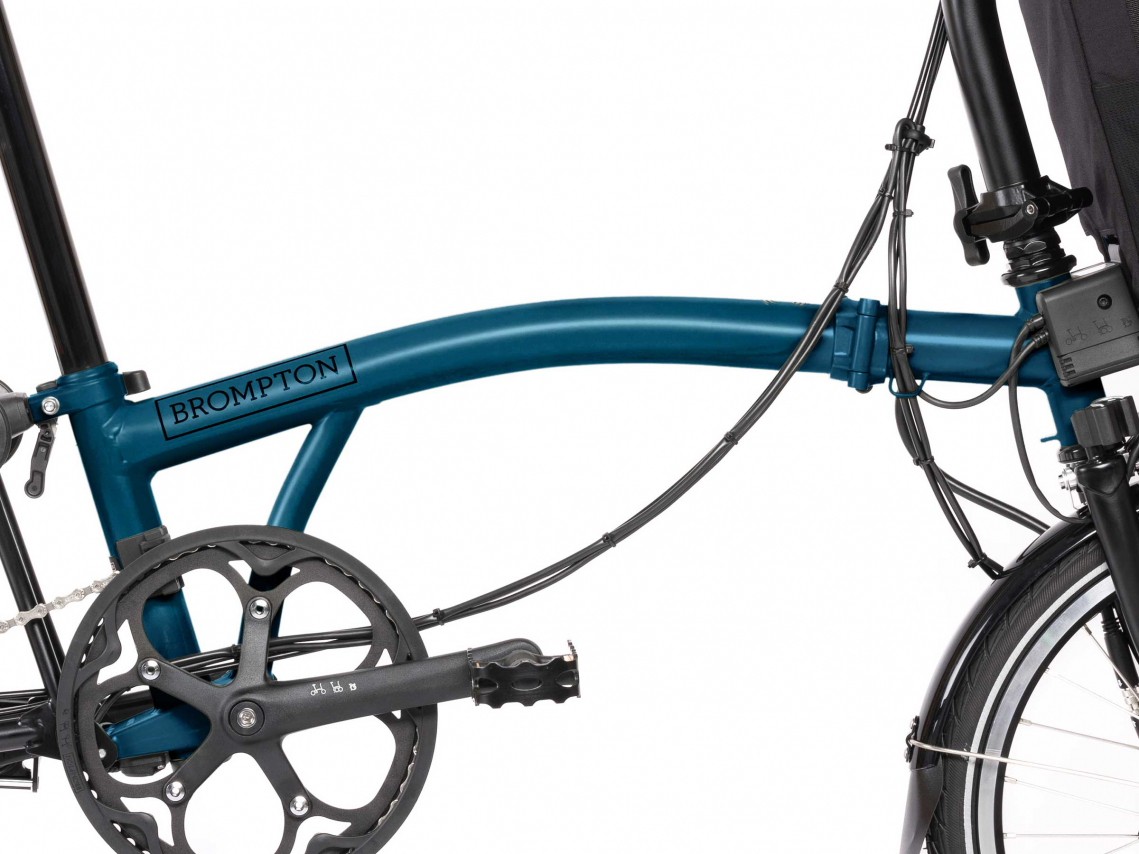 Brompton Electric C Line Hoofd- en Voorframe Ocean Blue