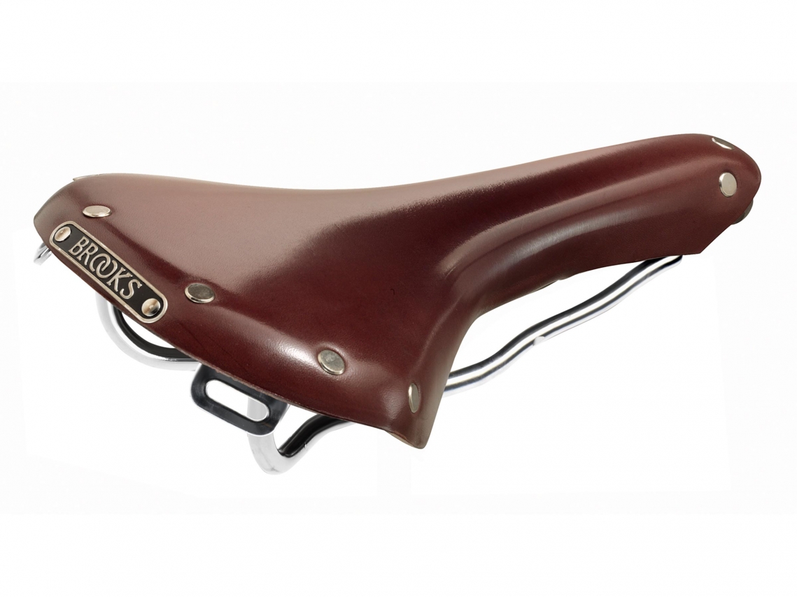 Brooks B15 Swallow Chroom Zadel Bruin