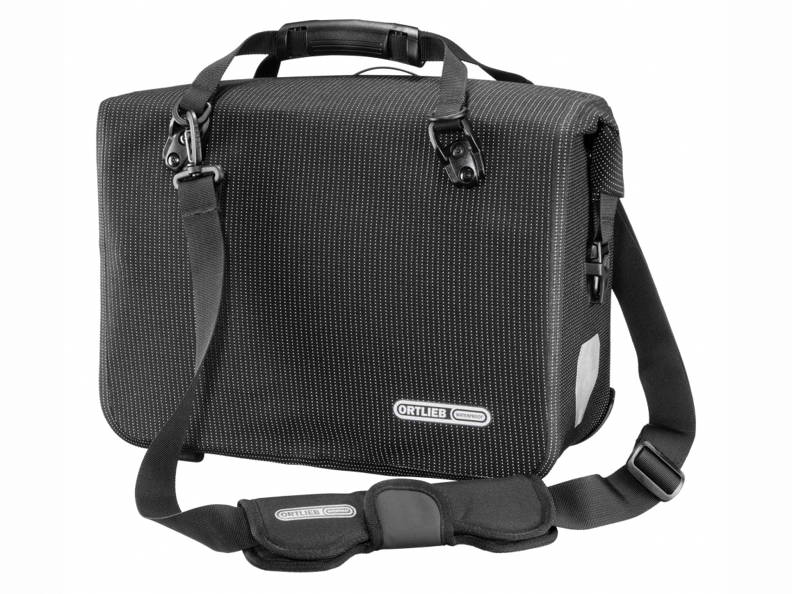 Ortlieb Office-Bag QL3.1 High Visibility Aktentas Zwart Reflectie