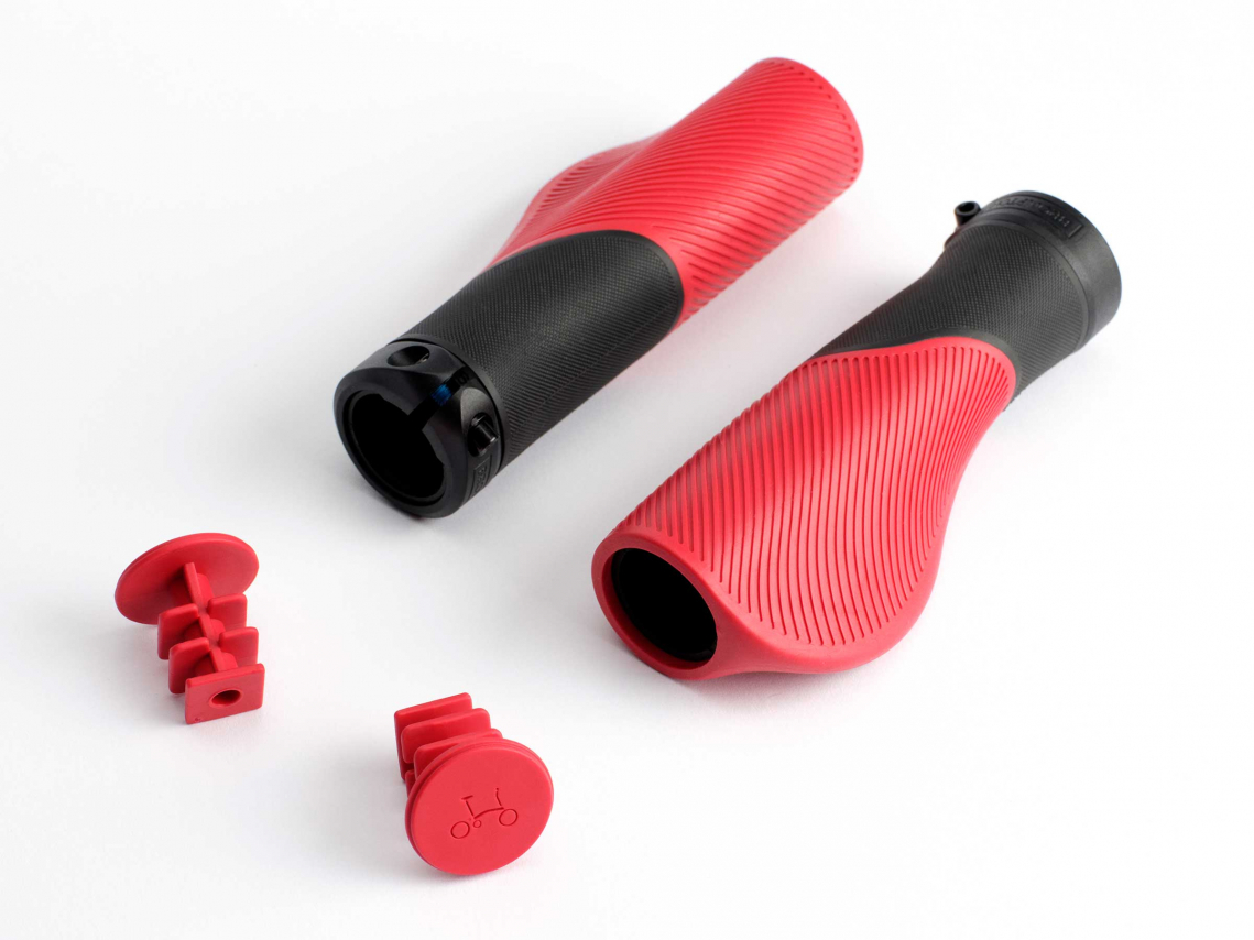 Brompton Handvatten Ergonomic Zwart-Rood