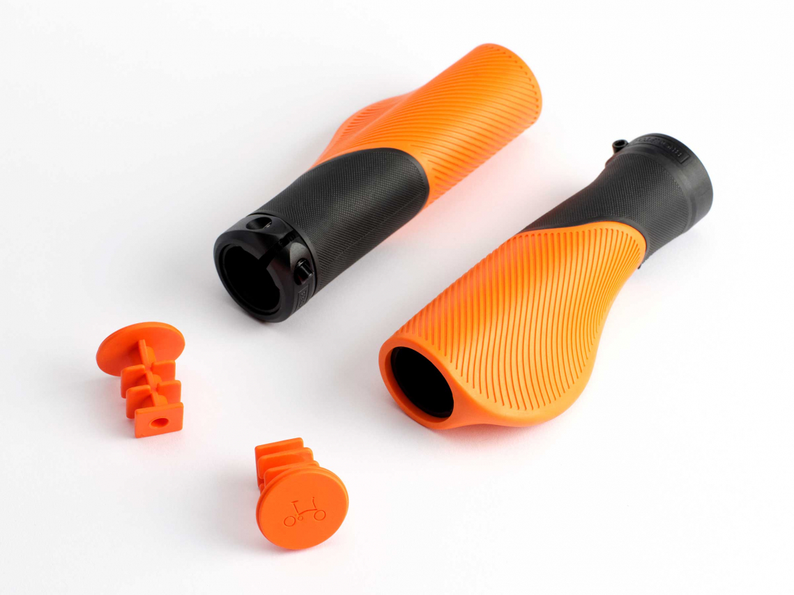 Brompton Handvatten Ergonomic Zwart-Oranje