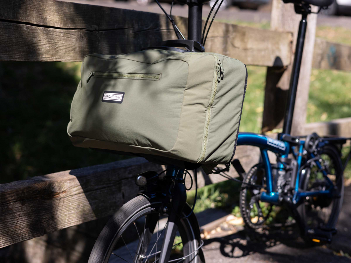 Brompton Electric Backpack Medium Olive Green