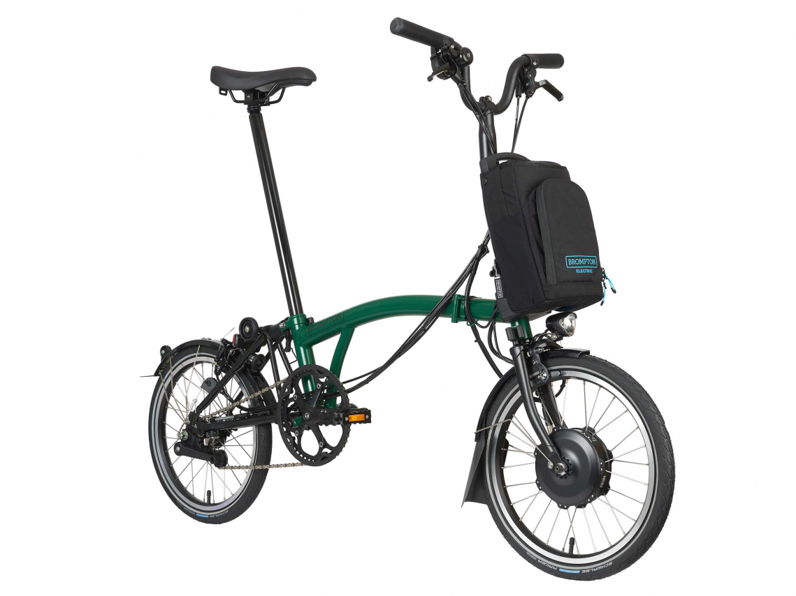 Brompton Electric C Line Explore Midden Racing Groen Mat