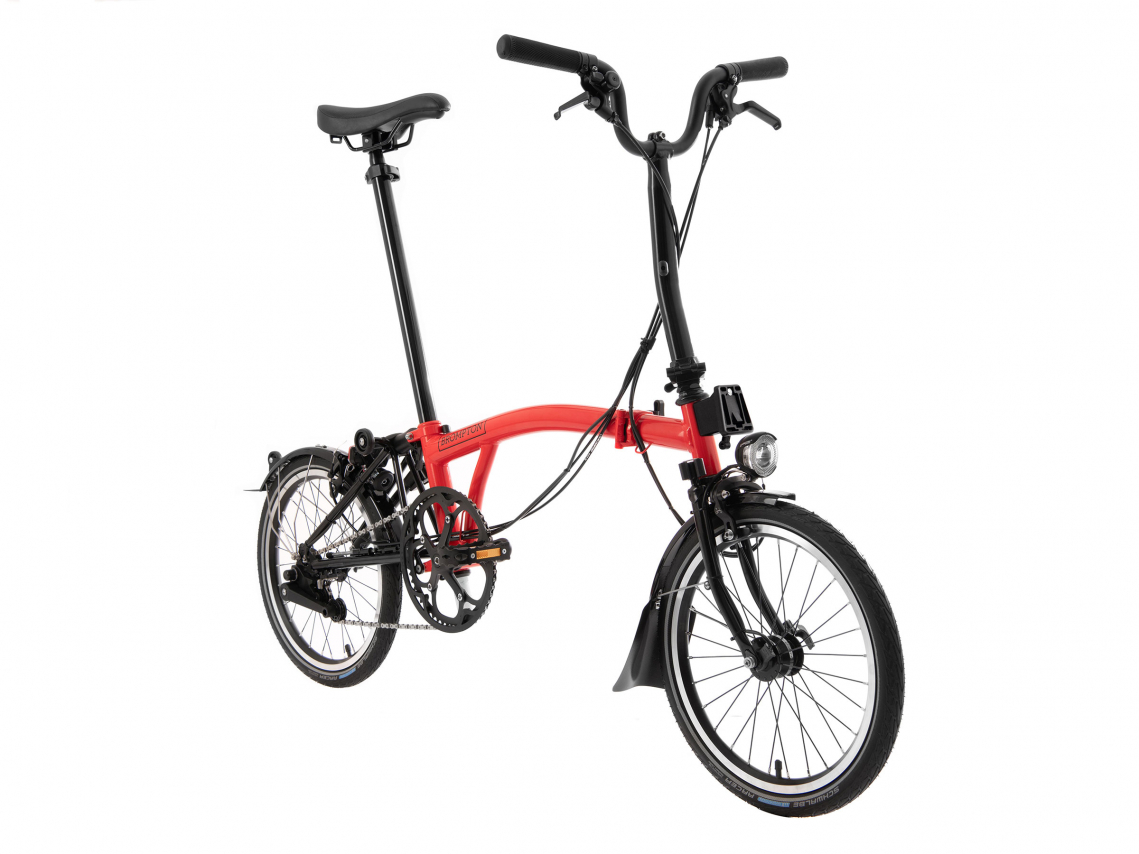 Brompton M6L Black Edition Vouwfiets Raket Rood