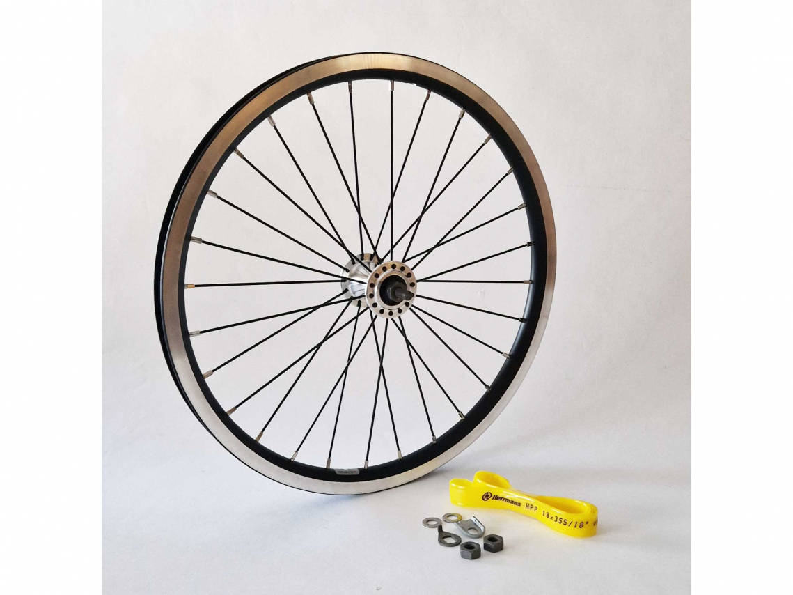 Brompton Voorwiel Alu Std Dubbelwandig SLV- Zwart