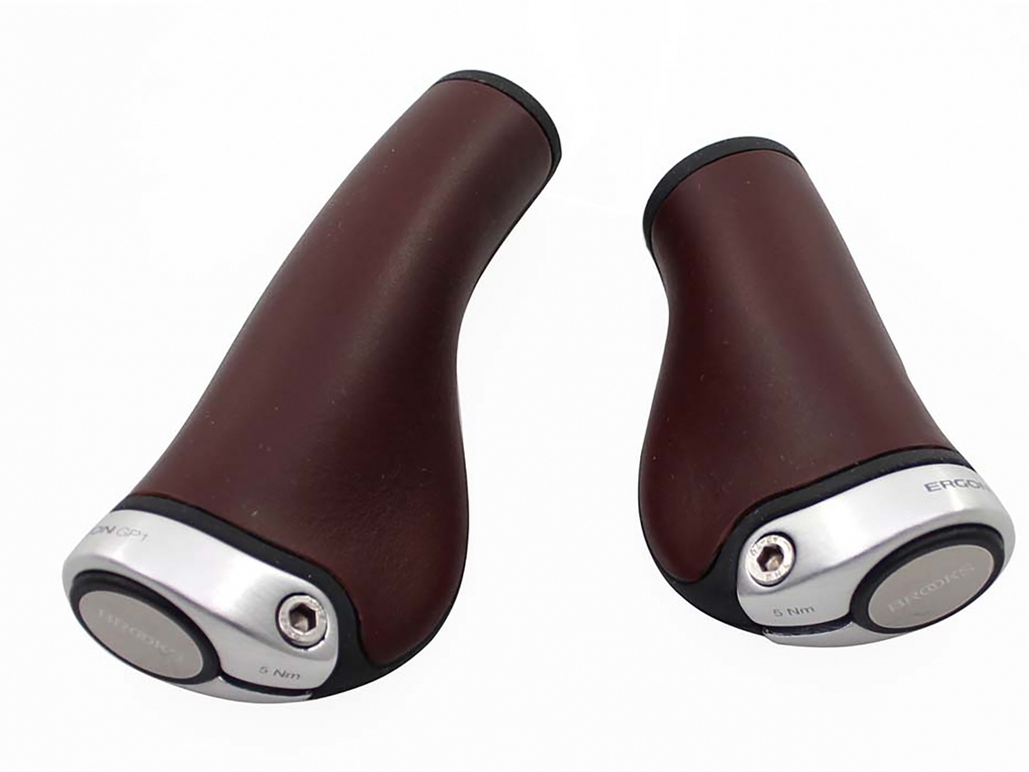 Mitt Mysterieus peddelen Brooks Ergon GP1 Leder Handvatten 130/100mm Bruin-Zilver BLG6A37205 -  Vlerick Fietsen