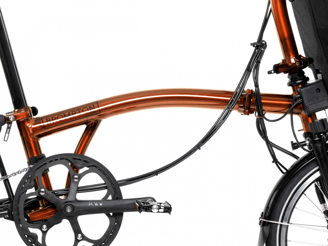 Brompton Electric C Line Hoofd- en Voorframe Flame Lacquer