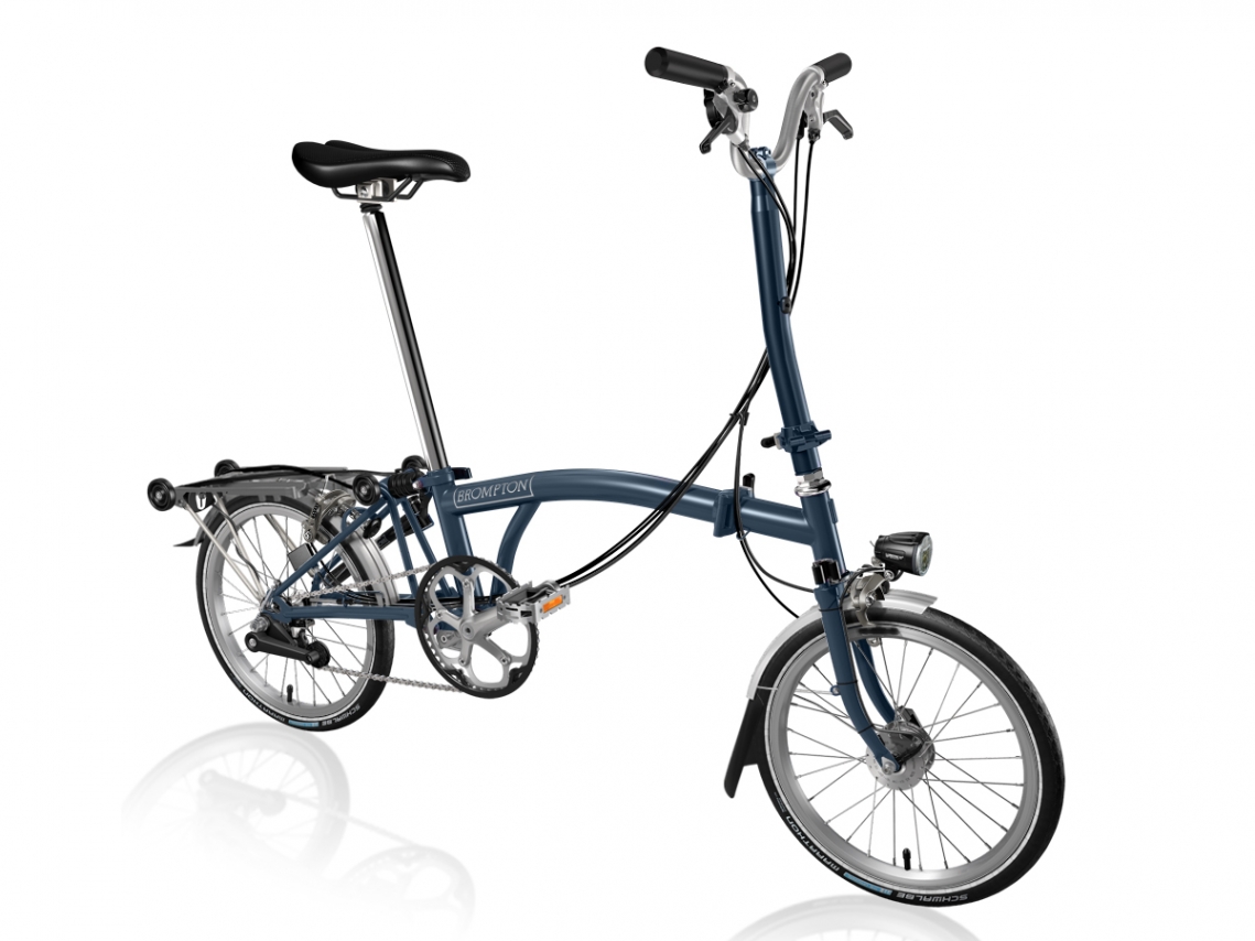 Brompton H6R Vouwfiets Tempest blauw