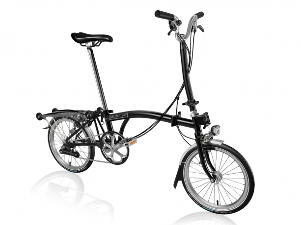 Brompton C Line Explore Hoog met Rack Zwart