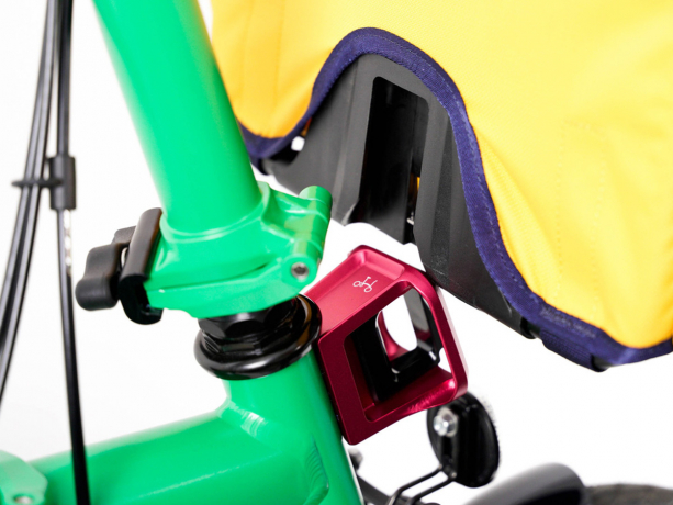 Brompton Bagageclip Gesmeed Aluminium Red