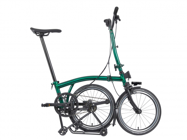 Brompton P Line Urban Hoog met Rack Emerald Lacquer