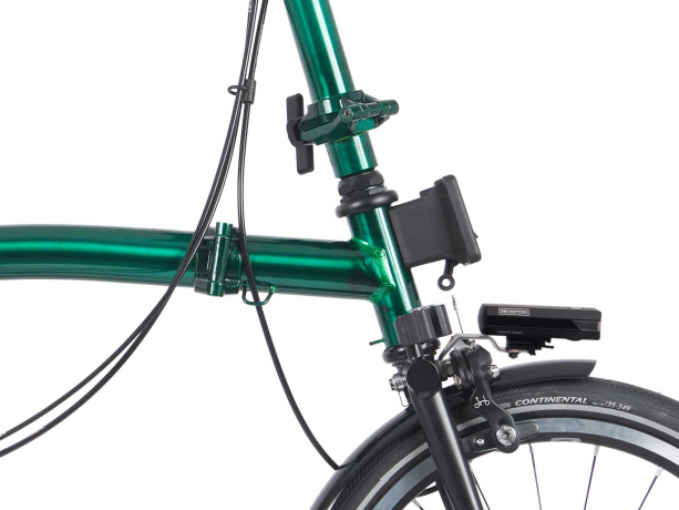 Brompton P Line Urban Hoog met Rack Emerald Lacquer