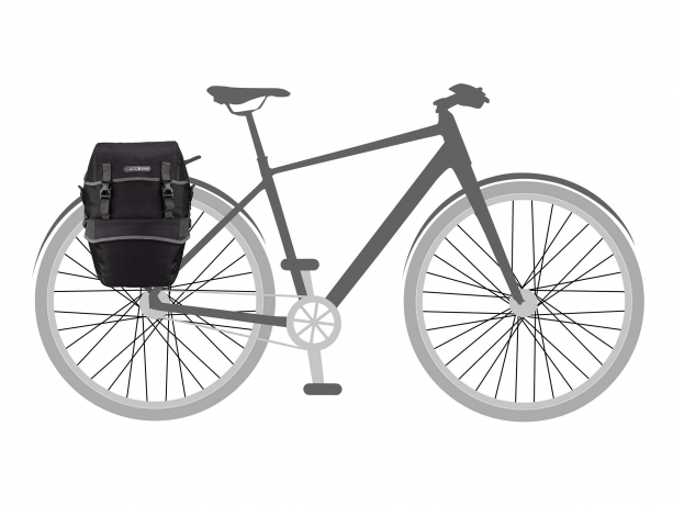 Ortlieb Bike-Packer Plus QL2.1 Achtertassen Graniet-Zwart