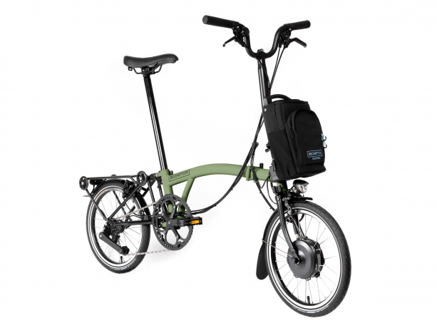 Brompton Electric C Line Explore M12R Matcha Green Demo Bike