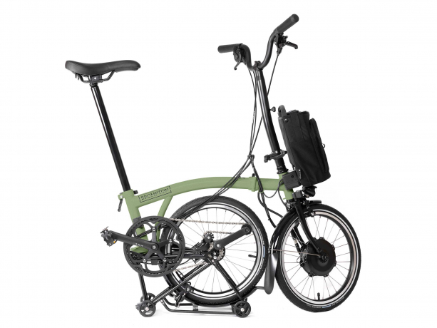 Brompton Electric C Line Explore M12R Matcha Green Demo Bike