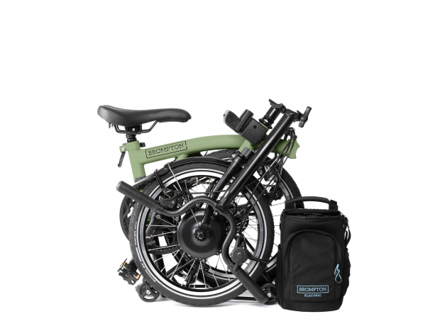 Brompton Electric C Line Explore M12R Matcha Green Demo Bike
