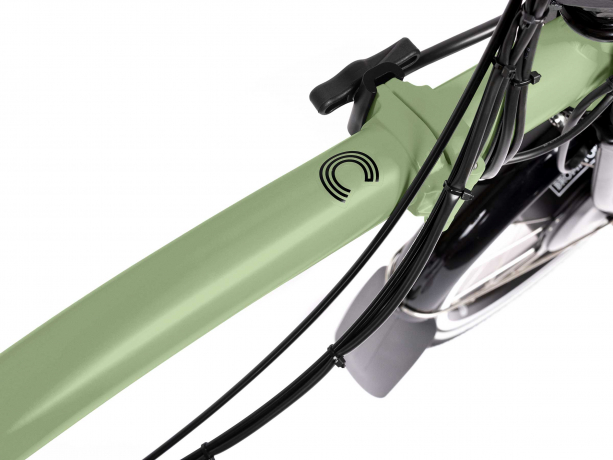 Brompton Electric C Line Explore M12R Matcha Green Demo Bike