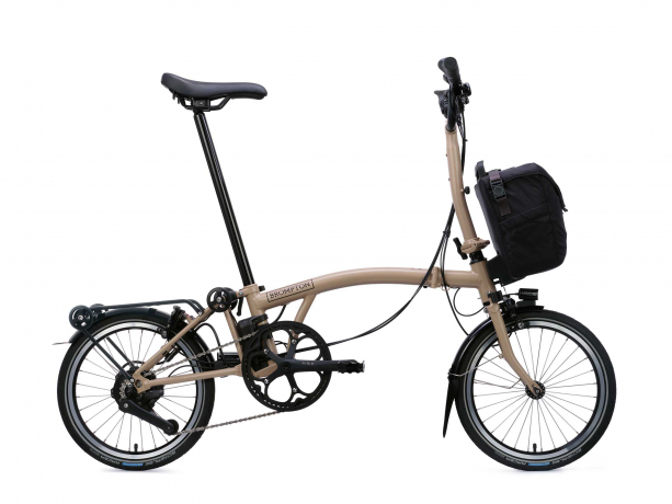Brompton Electric C Line M4R SuperRoll+ e-Motiq Dune Sand