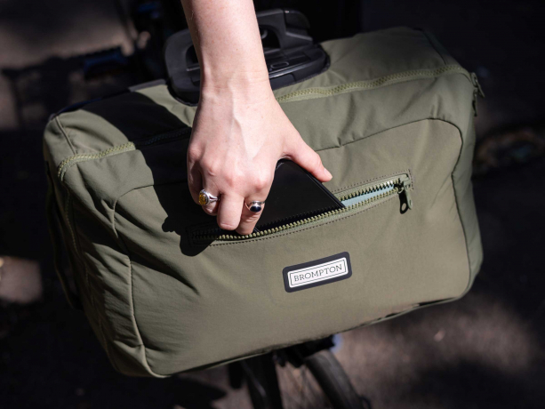 Brompton Electric Backpack Medium Olive Green