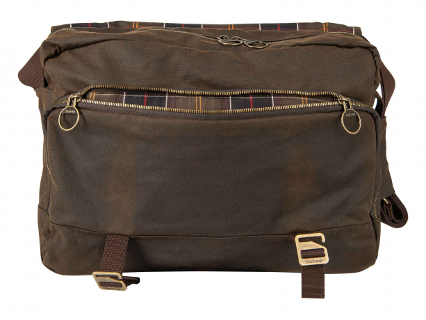 Brompton Barbour x Brompton Wax Cotton City Bag Olijfgroen