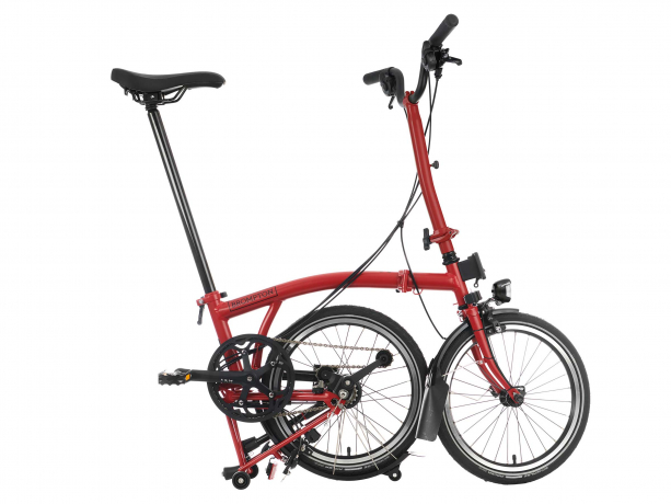 Brompton C Line Explore Hoog met Rack Huis Rood