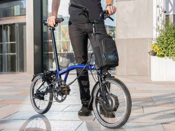 Brompton Small Bag Brompton Electric inclusief Frame Zwart-Blauw