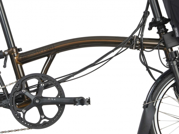 Brompton Electric C Line Hoofd- en Voorframe Black Lacquer