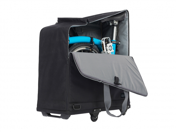 Brompton Transit Travel Bag v2 Zwart op 4 Wieltjes